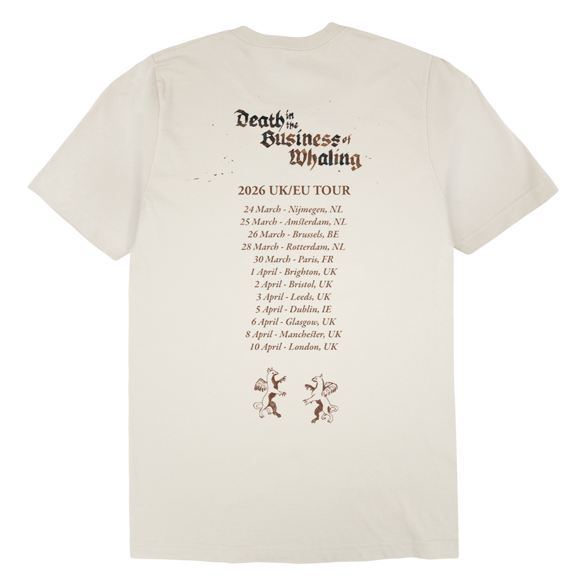 Searows Death in the Business of Whaling UK/EU 2026 Tour T-Shirt (Natural)